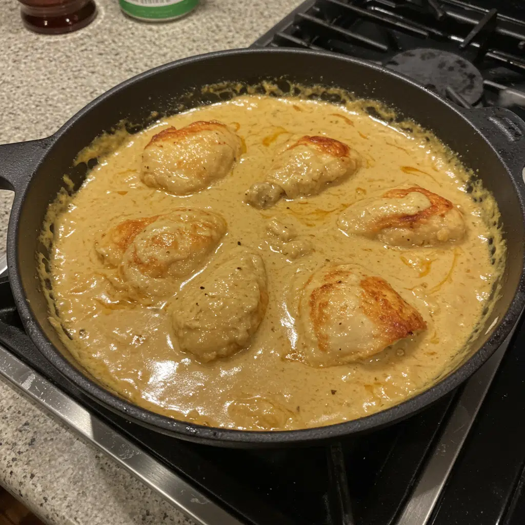 Texas Roadhouse Butter Chicken Skillet 8 Skillet of Texas Roadhouse style butter chicken topped with creamy sauce